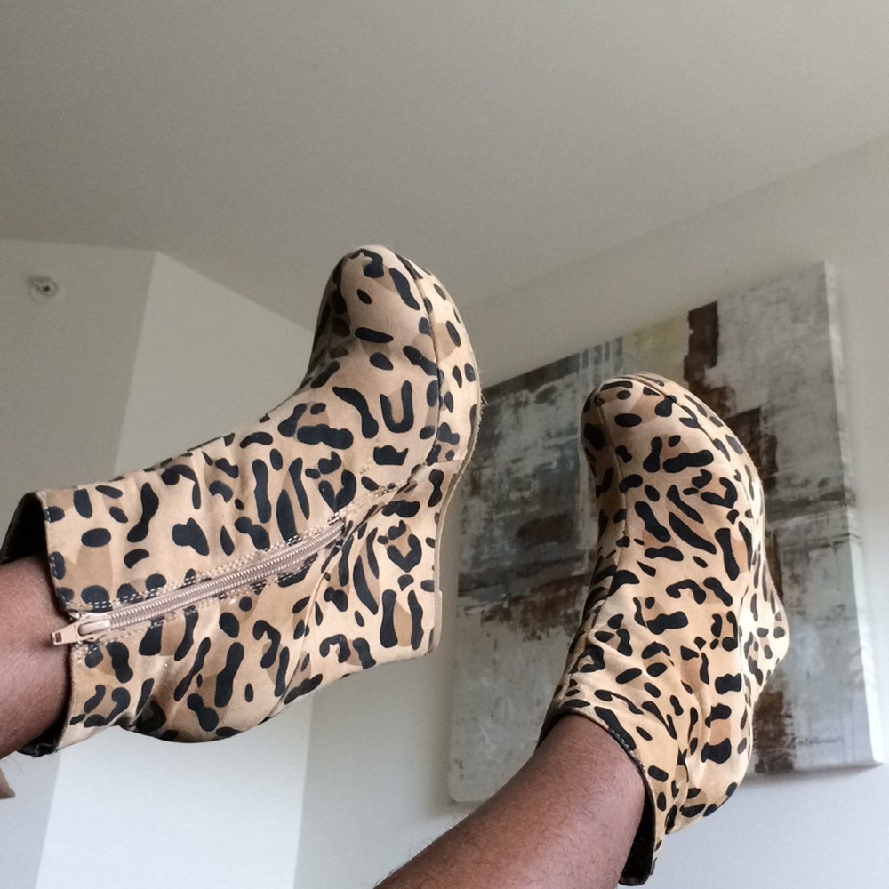 Leopard Print Wedges